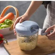 Processador de Alimentos Manual 900 ml com 5 laminas triturador de alho fatiador de alimentos