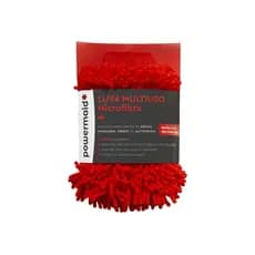 Luva Microfibra Chenile Tamanho Único Vermelho Individual ou Kit Powermaid