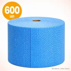 Pano Multiuso Tipo Perfex 600 Unidades Rolo 240m 20x40cm Reutilizável Limpeza Cozinha Banheiro Azul Perfex