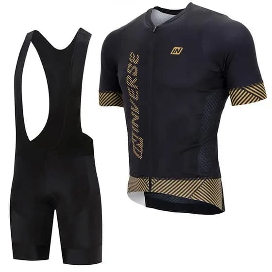 INVERSE Camisa De Ciclismo Bicicleta Jersey Homens Mangas Curtas Roupas Almofada De Gel Preto Bib Definir