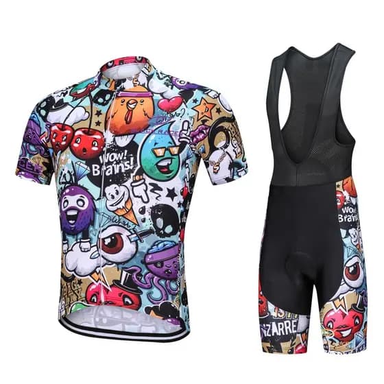 Conjunto Camisa De Ciclismo Masculina Respirável De Secagem Rápida Com Bojo