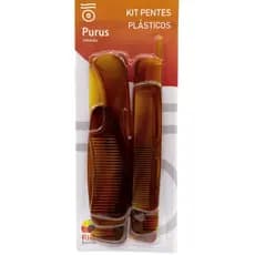 Kit De Pentes Cabelo Unissex de Plástico 6 unidades Finos Largos Utilidades Capilares Beleza