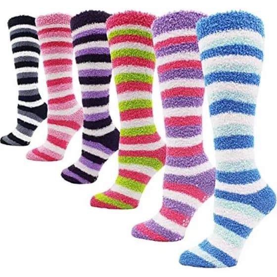 Kit Com 3 Meias De Lã Felpuda Roupas Estilos Frio Adulto Feminino Para Frio Quente De Outono E Inverno Térmica Cano Alto