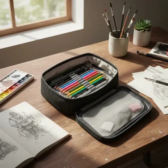 Estojo Box Porta Caneta Lapis Bolsinha Organizadora Escolar