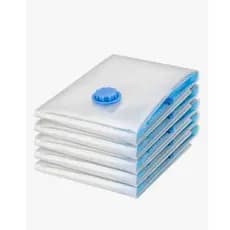 Kit 5 Saco à Vácuo Top Útil Manual 1.1m Inclui Bomba Reutilizável