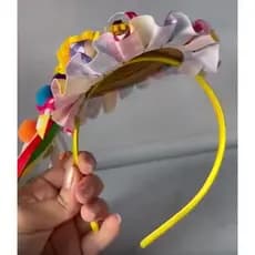 Tiara Com Chapéu Junino Pequeno Com Fitas Flores E Babados Festa Junina Infantil Juvenil Adulto