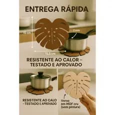 kit 2 Suporte de Panela ou Copo quente Proteção Pratos Jarras Suco Café Decoração Casa Cozinha Mesa Descanso Apoio