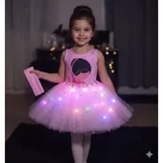 fantasia infantil balé kit 3 pçs  bailarina   morena afro faixa colan body bore led 1 ano ate 10 anos .
