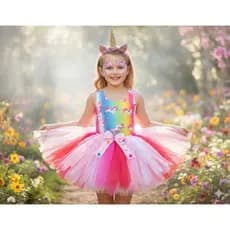 fantasia infantil menina unicórnio bebê saia tule Body bore colan carnaval aniversário evento escolar.