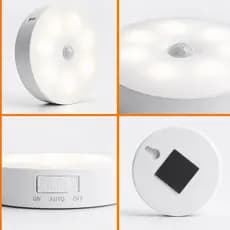 Luminária Lâmpada Led Sem Fio Com Sensor Presença Usb Recarregável
