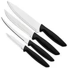 Conjunto De Facas Para Cortes De Carnes E Legumes Kit 4 Peças Em Aço Inox