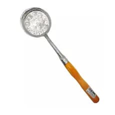 Escumadeira P/ Fritar Servir Cozinhar Em Aluminio + Madeira