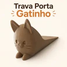 Trava de Porta Gatinho Cunha Antiderrapante Peso de Porta Decorativo Fofo