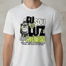 Camiseta Gospel Cristã 100% Algodão Jesus Camisa Evangélica Unissex Religiosa
