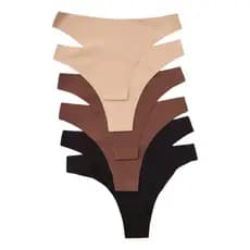 Kit 6 Calcinha Tanga Sem Costura