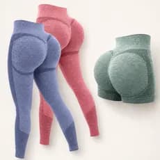 Kit 2 Calça Legging Academia Levanta Bumbum e 1 Short de Academia Feminino Fitness Kit Academia