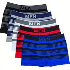 Kit 5 Cueca Boxer Masculina Sem Costura Microfibra Premium