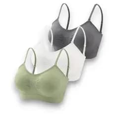 Kit 3 Tops de Microfibra com Fecho e Alça Ajustável Fitness Acadamia