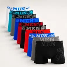 Kit 10 ou 5 Cueca Masculina Box De Microfibra Leve Cuecas Boxer Adulto Kit de Cuecas Boxer