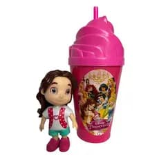 Kit Copo Chantilly Princesas e Boneca Estilo Maria Clara