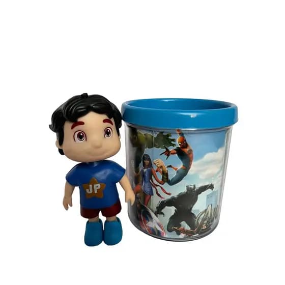 Kit Copo Caneca Avengers e Boneca Estilo JP