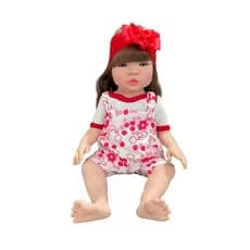 Boneca Bebê Reborn Roupinha Macacãozinho Corpo de Silicone Barata Realista 100% Vinil siliconado + itens