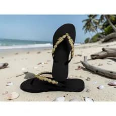 chinelo feminino redondo pedraria Macio Confortável Verão Piscina Praia