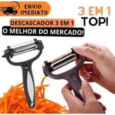 Descascador Profissional de Legumes e Frutas 3 em 1 Multifuncional Manual Para Batatas Cenouras Legumes