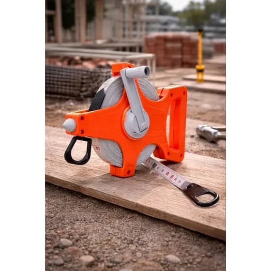 Trena Longa 30 Metros Com Manivela Fita Métrica Profissional Para Obras e Construção