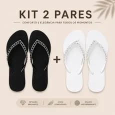 kit chinelo feninino Chinelos Gliter Original brilho slim chinelo feminina Preto Bege