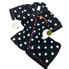Pijama short doll americano blogueirinha estampas botão amamentação gestante malha
