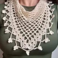 Lenço de Crochê Bandana Feminina para Cabelo Lenço de Cabelo para Cintura Artesanal