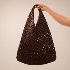 Bolsa de Ombro de Crochê Ecobag Artesanal Alça Grossa Bolsa Sacola Ecobag Feminina