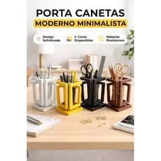 PORTA CANETAS INFINITO ESTILO MODERNO , organizador de mesa, decoração minimalista, porta lápis, desk organizador.