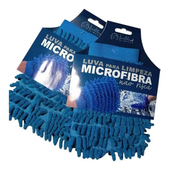 LUVA PARA LAVAR CARRO MICROFIBRA PARA KIT COM 2 UNIDADES  2 LADOS LAVAR CARRO MOTO E LIMPEZA MULTIUSO E RESISTENTE