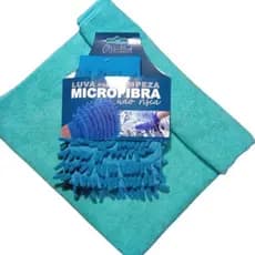 KIT  01 LUVA DE MICROFIBRA + 01 TOALHA DE MICROFIBRA 50x70 PARA LAVAR CARROS E MOTOS, LIMPEZA AUTOMOTIVA MACIO NÃO RISCA