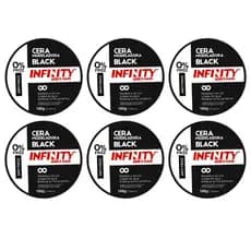 Cera Modeladora Efeito Black 160g INFINITY LOOK'S HAIR   6 Unidades
