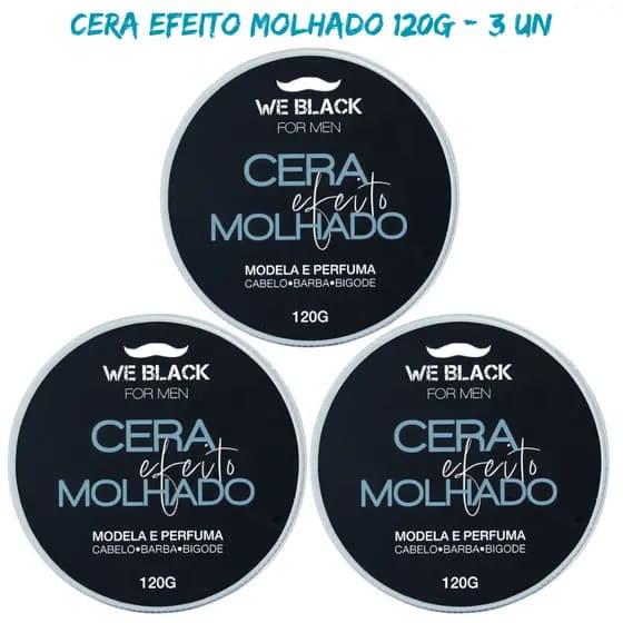 Cera Modeladora Efeito Molhado 120g WE BLACK 3 Un