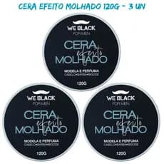 Cera Modeladora Efeito Molhado 120g WE BLACK 3 Un