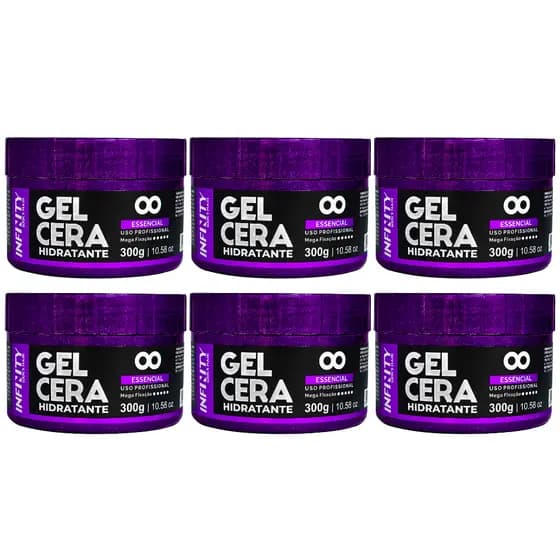 Gel Cera Hidratante 300g INFINITY LOOKS HAIR - 6Un