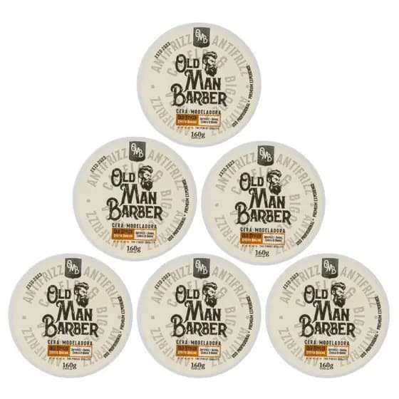 CERA MODELADORA INCOLOR EFEITO BRILHO 160G OLD MAN BARBER com 3 ou 6 UNIDADES