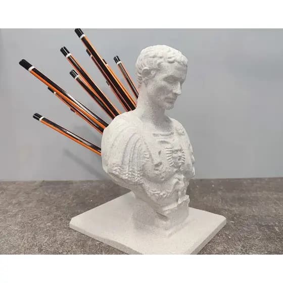 Porta Caneta Lápis Decoração Júlio Cesar 15cm