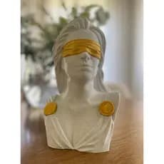 Deusa Da Justiça Themis Dama Advocacia Estátua Decoração Escritório Direito Advogado 20 cm