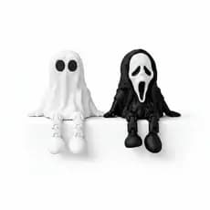 Fantasma e Ghostface Decoração Setup Gamer Quarto Geek Criativo Articulados