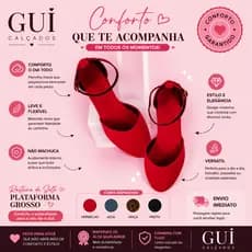 Sandália de salto feminina plataforma grosso anabela tamanco feminino vermelho casual elegante