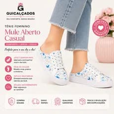 Tênis Feminino Casual Aberto Pratico Cadarço Cores Atemporal Leve Conforto