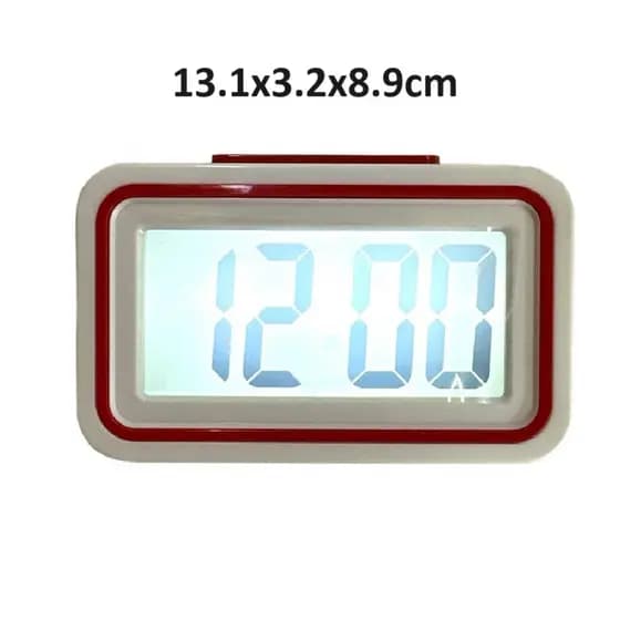 Relógio Despertador Fala Hora Relógio Digital Cabeceira Mesa 13.1x3.2x8.9Cm Multicolorido Lelong