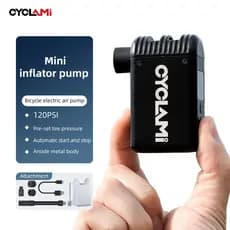 CYCLAMI A2 Mini Bomba De Bicicleta Portátil De 120 PSI Inflador Recarregável Tipo-C Acessórios Para Pneus Presta E Schra