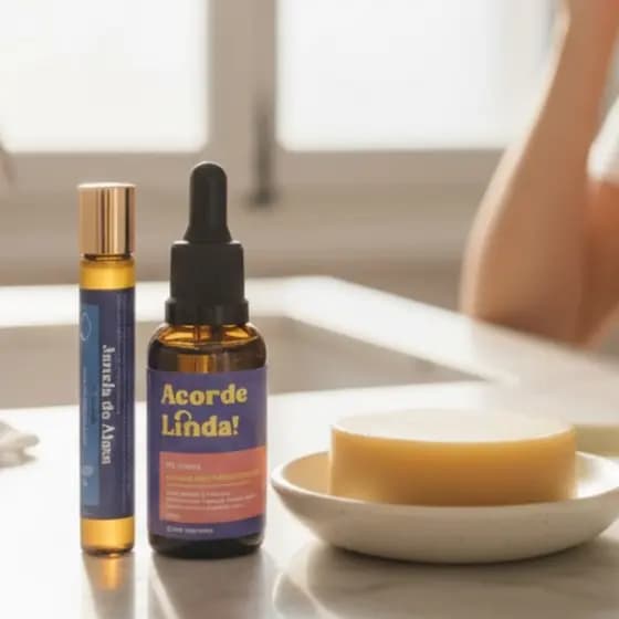 Kit Noturno | Acorde Linda! | 1 Sérum Janela da Alma  + 1 Sérum Tô Jovem + Brinde: 1 Sabonete de Argila Dourada