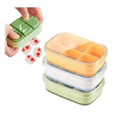 Kit 3 Mini formas de Gelo Papinha Bebe Tempero Silicone 6 Cubos Bebidas Drinks